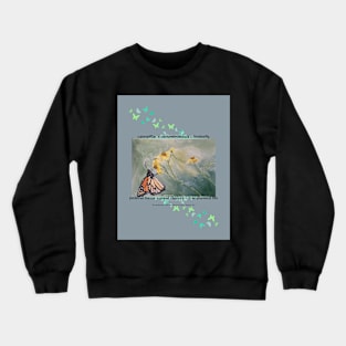 Monarch on Wildflowers Crewneck Sweatshirt